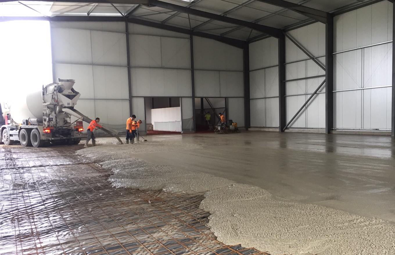 Dallage beton quartz